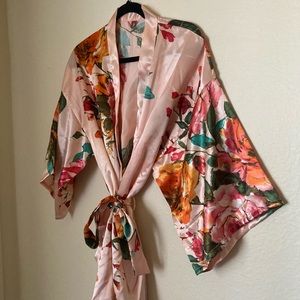 Floral Silk Robe